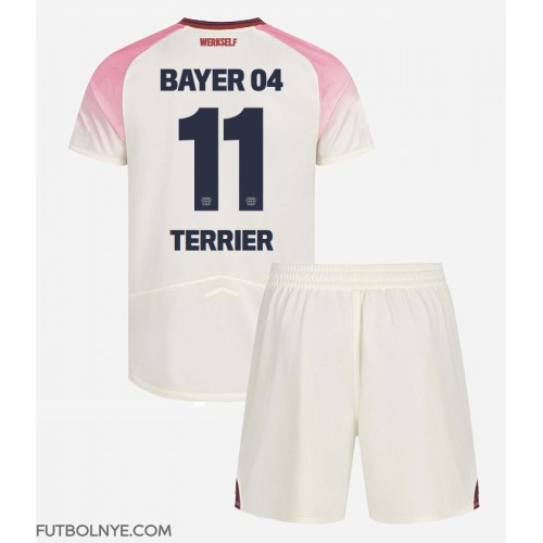 Camiseta Bayer Leverkusen Martin Terrier #11 Visitante Equipación para niños 2025-26 manga corta (+ pantalones cortos)
